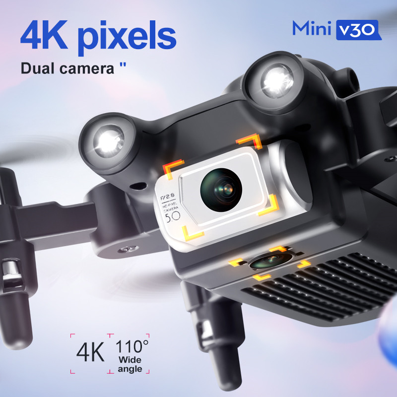 Mini V30 WiFi FPV Drone With 4 - Drone Battery Case ulasan dan harga