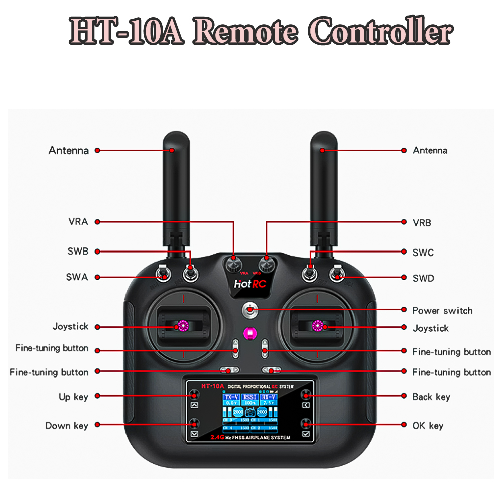 Hotrc Hot rc HT-10A HT10A 2.4G - Drone Battery Connector ulasan dan harga