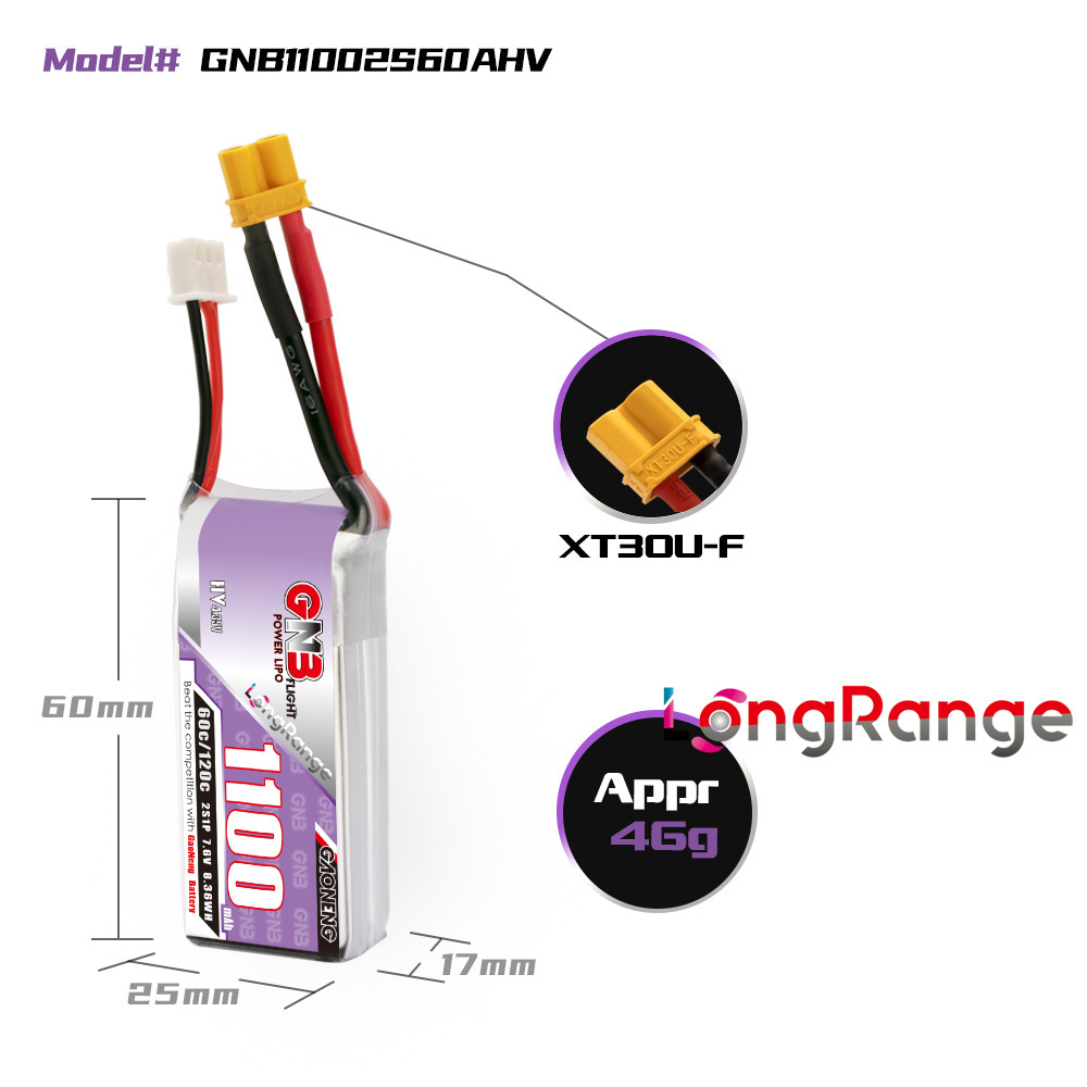 GNB 1100mAh 2S 3S 4S 6S 60C/12 - Drone Battery 4S ulasan dan harga
