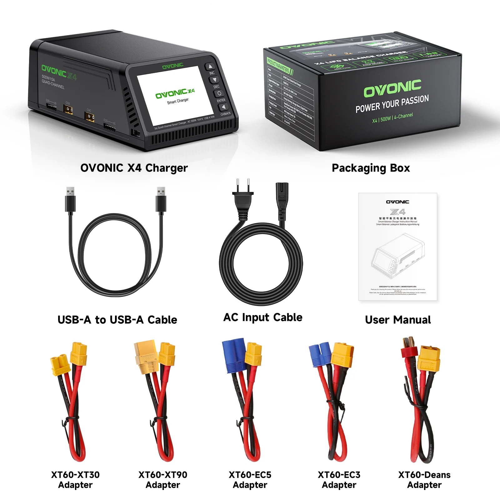Ovonic X4 AC500W 4 Channel Sma - Drone Battery Smart ulasan dan harga