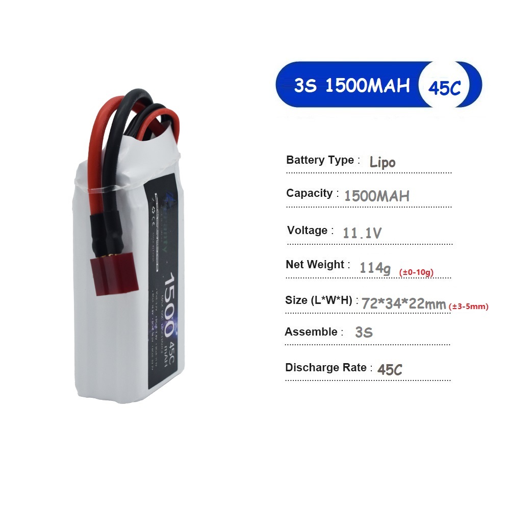 11.1V LiPo Battery 3S 1500mah  - Drone Battery Li-Ion ulasan dan harga