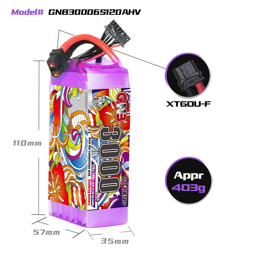 GNB Lipo Battery 6S 22.8V 3000 - Drone Battery Plate ulasan dan harga